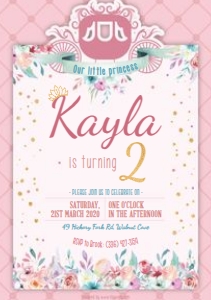 Princess E-invite: Princess E-Invite