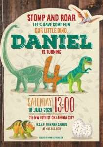 Dinosaur E-invite: Dinosaur E-Invite