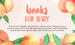 Two Little Peaches Baby Shower Invitation Set, Peach Twin Baby Shower, Sweet Peach Baby Invite Set, Sweet Peach Invite Template, Corjl BS008 design preview