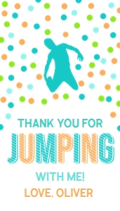 EDITABLE Thank You For Coming Gift Tag, Jump Party Favor Tag, Thank You For Jumping With Me, Bounce House Birthday Label, Gift Tag, JP009 design preview