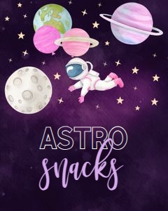 EDITABLE Space Birthday Astro Snacks Sign, Galaxy Planets Party Treats, First Trip Around The Sun, Purple Astronaut, Instant Download KP034 design preview