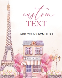EDITABLE Paris First Birthday Custom Text Sign, Pink Parisian Cafe Banner, French 1st Party Template, Eiffel Tower, Instant Download KP050 design preview