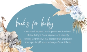 BS118_BOOKS FOR BABY-D: EDITABLE Boho Safari Baby Shower Invitation Set, Jungle Animal Baby Shower Invite Template, Customizable Teal Blue, Instant Download BS118