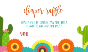 BS097_DIAPER RAFFLE-A: Holy Guacamole Baby Shower Invitation Set, Fiesta Party Invite Template, Taco Baby Sprinkle, Mexican Baby Shower Set, Instant Download BS097