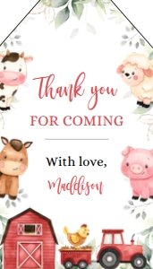 BS113-A-007-Tag-Rectangle Cropped-2 by 3.5 in: Farm Baby Shower Bundle, EDITABLE Barn Animals Baby Shower Invite, Ranch Baby Shower Games, Red Boy Barnyard Animal, Instant Download, BS113