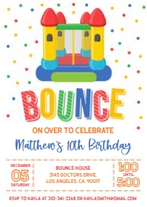 KP122_A_INVITATION: Bounce House Birthday Invitation, EDITABLE Kids Park Party Invitation, Outdoor Playground Template, Bouncing Castle, Instant Download KP122