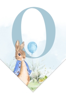 Peter Rabbit 1st Birthday High Chair Banner, Editable Rustic Bunny Banner Template, Flopsy Bunny, Blue Boy First Birthday, Instant Download design preview