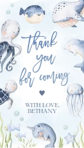 BS139-A-006-Tag-Rectangle-2 by 3.5 in: Under the Sea Baby Shower Bundle, EDITABLE Ocean Animals Baby Shower Invite, Nautical Baby Shower Games, Blue Boy, Instant Download, BS139