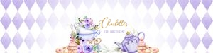 Tea Party Water Bottle Label Template, Editable Bottle Wrapper, Purple and Gold Par-tea, Whimsical High Tea Floral, Instant Download, KP056 design preview