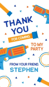 EDITABLE Dart Gun Birthday Gift Tag, Dart War Party Favor Template, Ready Aim Party Thank You Card, Boy Birthday, Instant Download KP071 design preview