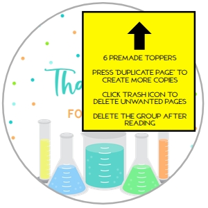 Science Birthday Cupcake Toppers, EDITABLE SET OF 6 Science Cupcake Label, Mad Science Party, Slime, Experiment, Lab, Instant Download KP052 design preview