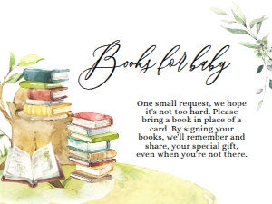 BS158-A-003-Books for Baby-4 by 3 inches: Storybook Baby Shower Invitation Set, New Chapter Baby Sprinkle Pack, Unisex Baby Invite, Book Themed Party Set, Instant Download BS158