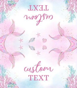 KP031_A-Food Tent Cards-3.5 by 2 inches: Mermaid Food Labels Template, Under The Sea Place Card, Magical Pink and Gold Tent Card, Tween Girl Birthday Decor, Instant Download KP031