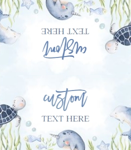 KP095_A-Food Tent Cards-3.5 by 2 inches: Under The Sea Food Labels Template, Ocean Animals Party Place Card, Nautical Birthday or Baby Shower Blue Tent Card, Instant Download KP095