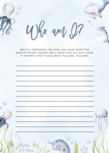 BS139_A-Baby Shower Games-Page 21 to 30: EDITABLE 80 Under The Sea Baby Shower Games, Ocean Animals Game Bundle, Nautical Games Set, Blue Boy Baby Sprinkle, Instant Download, BS139