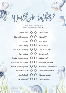 BS139_A-Baby Shower Games-Page 11 to 20: EDITABLE 80 Under The Sea Baby Shower Games, Ocean Animals Game Bundle, Nautical Games Set, Blue Boy Baby Sprinkle, Instant Download, BS139