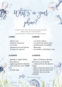 BS139_A-Baby Shower Games-Page 51 to 60: EDITABLE 80 Under The Sea Baby Shower Games, Ocean Animals Game Bundle, Nautical Games Set, Blue Boy Baby Sprinkle, Instant Download, BS139