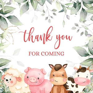BS113-A-009-Tag-Square-2 by 2 in: Farm Baby Shower Bundle, EDITABLE Barn Animals Baby Shower Invite, Ranch Baby Shower Games, Red Boy Barnyard Animal, Instant Download, BS113