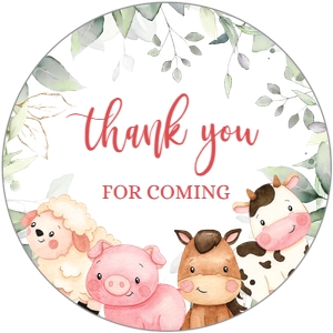 BS113-A-008-Tag-Round-2 by 2 in: Farm Baby Shower Bundle, EDITABLE Barn Animals Baby Shower Invite, Ranch Baby Shower Games, Red Boy Barnyard Animal, Instant Download, BS113