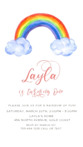 Rainbow Digital Invitation design preview