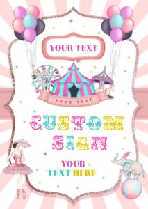 Circus Custom Signs design preview