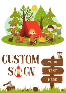 Camping Custom Sign design preview