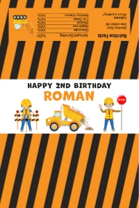 Construction Chocolate Bar Wrapper design preview