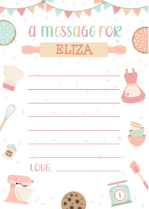 Baking Note Cards (5" x 7"): Baking Time Capsule