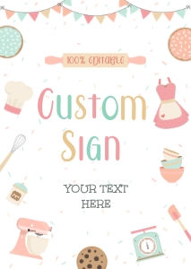 Baking Custom Signs design preview