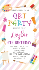 Art Phone Invitation design preview