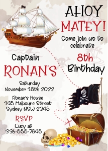 Treasure Hunt Invitation design preview