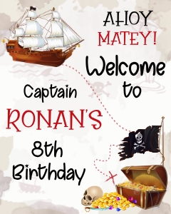 Treasure Hunt Welcome Sign design preview