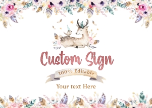 Boho Custom Signs design preview