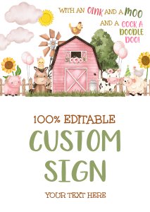 Farmyard Custom Signs design preview