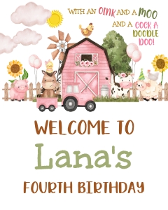 Farmyard Welcome Sign (16" x 20"): Farmyard Welcome Sign
