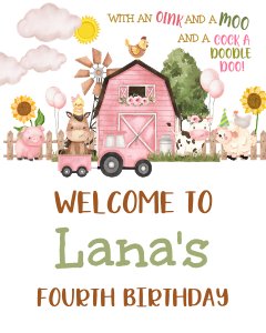 Farmyard Welcome Sign design preview