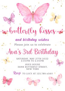 Butterfly Invitations design preview