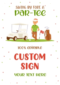 Golf Custom Signs design preview