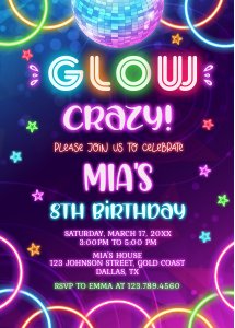 Glow Invitations design preview