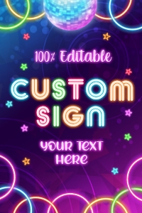 Glow Custom Sign (24" x 36"): Glow Custom Signs