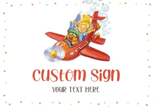 Plane Custom Signs design preview