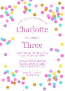 Polka Dots Invitations design preview