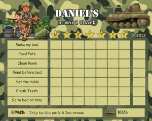 Army Reward Chart design preview