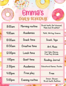 Donut Schedule design preview