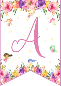 Fairies Banner (5" x 7"): Fairies Rose Banner