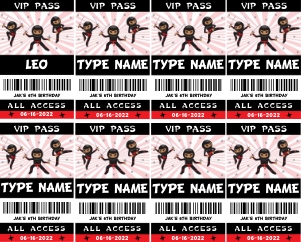 Ticket Ninja 2 Badge (2.25" x 3.63"): Ninja Long Ticket