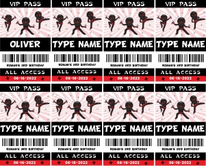Ticket Ninja 3 Badge (2.25" x 3.63"): Ninja Long Ticket