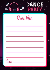 Dance Party Note Cards (5" x 7"): Dance Time Capsule