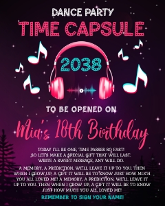 Dance Party Time Capsule (8" x 10"): Dance Time Capsule