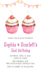 Twin Girls Invitation1 design preview